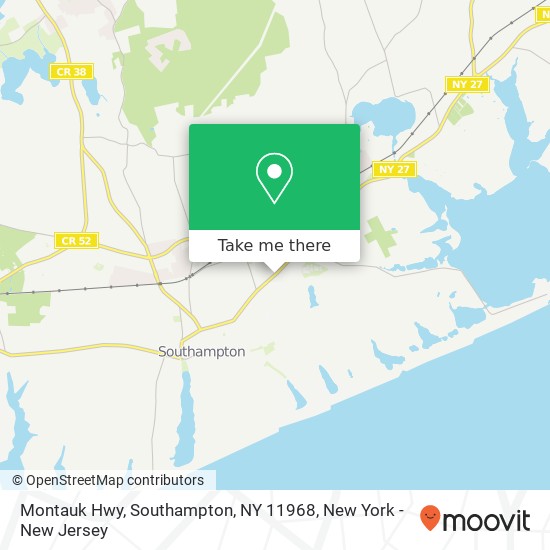 Mapa de Montauk Hwy, Southampton, NY 11968