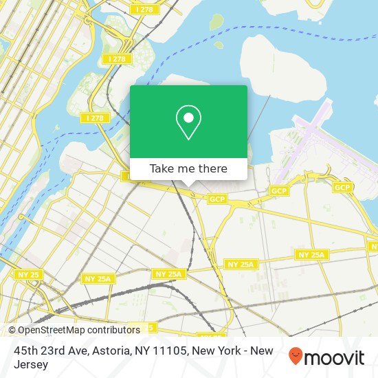 Mapa de 45th 23rd Ave, Astoria, NY 11105