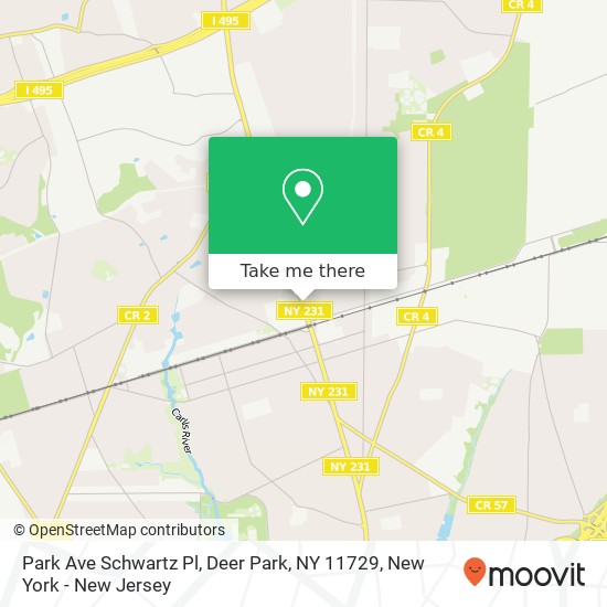 Mapa de Park Ave Schwartz Pl, Deer Park, NY 11729