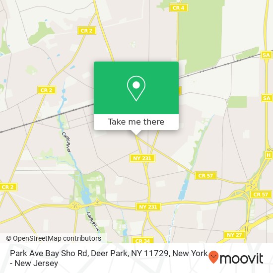 Mapa de Park Ave Bay Sho Rd, Deer Park, NY 11729