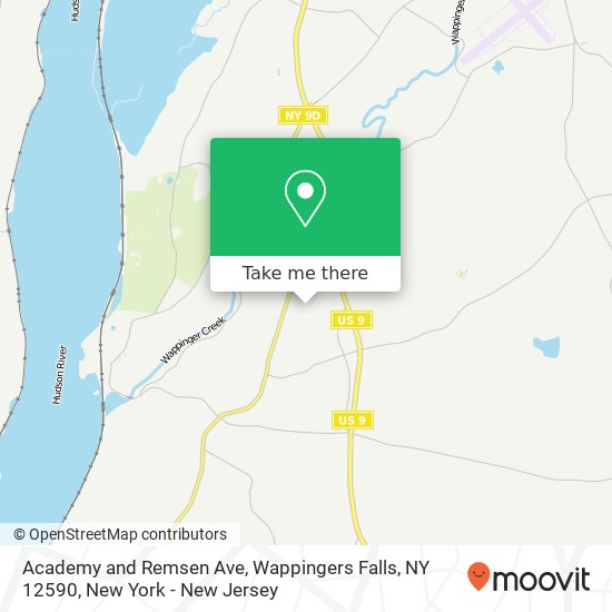 Academy and Remsen Ave, Wappingers Falls, NY 12590 map