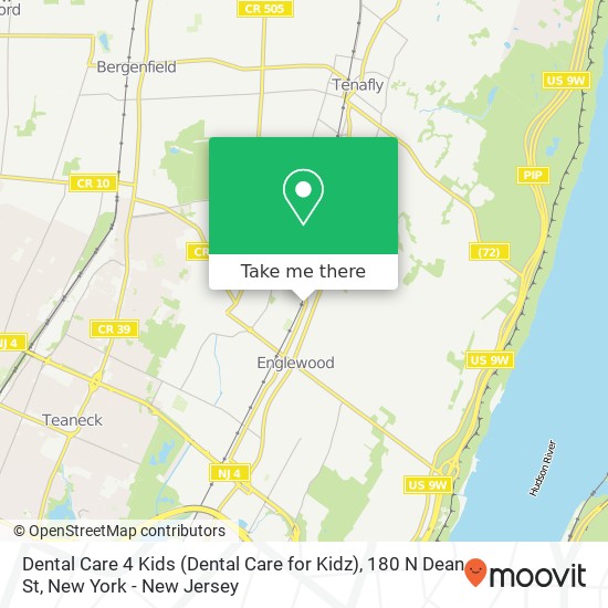Mapa de Dental Care 4 Kids (Dental Care for Kidz), 180 N Dean St