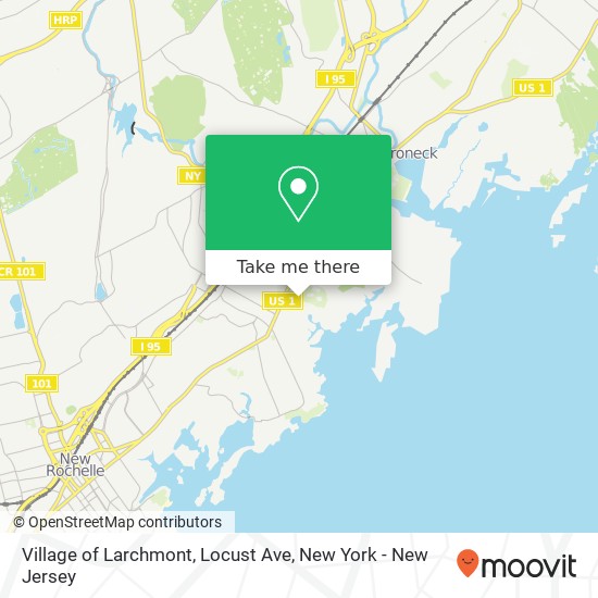 Village of Larchmont, Locust Ave map