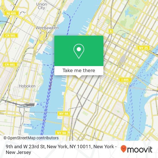 Mapa de 9th and W 23rd St, New York, NY 10011