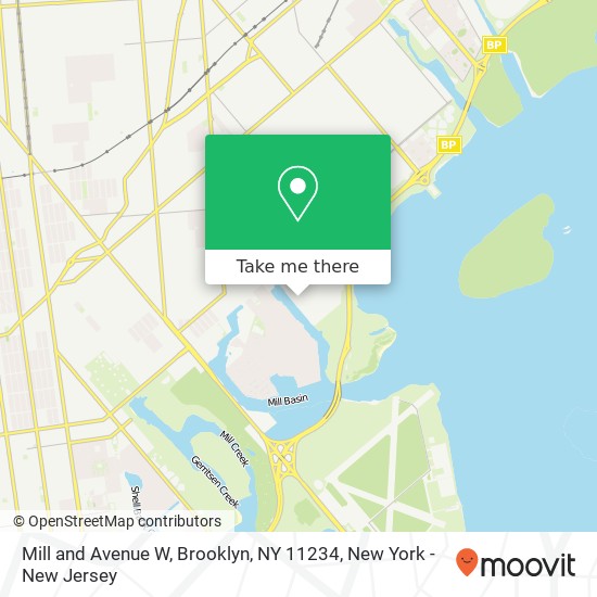 Mapa de Mill and Avenue W, Brooklyn, NY 11234