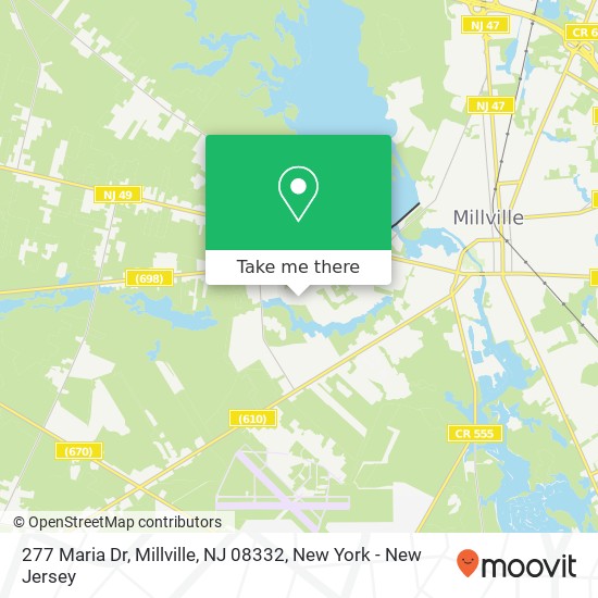 Mapa de 277 Maria Dr, Millville, NJ 08332