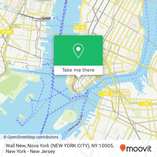 Wall New, Nova York (NEW YORK CITY), NY 10005 map