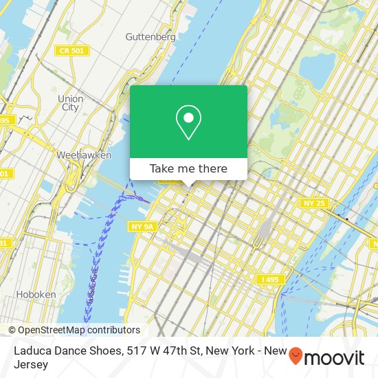 Mapa de Laduca Dance Shoes, 517 W 47th St