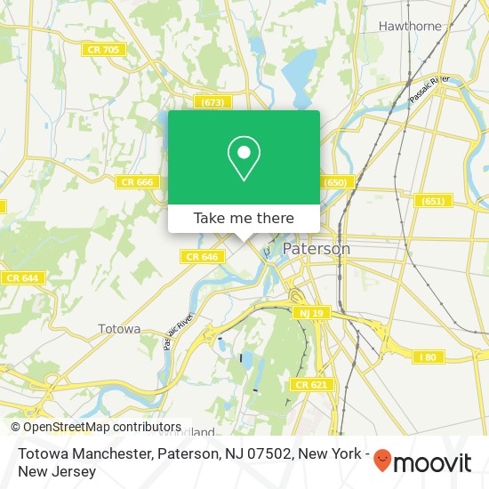 Mapa de Totowa Manchester, Paterson, NJ 07502
