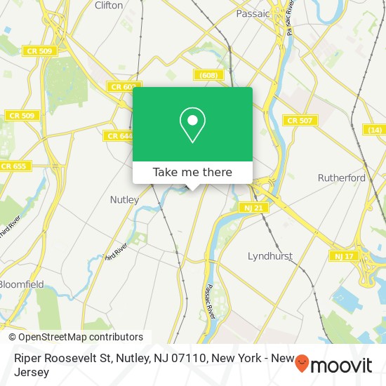 Riper Roosevelt St, Nutley, NJ 07110 map