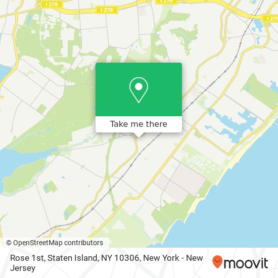 Mapa de Rose 1st, Staten Island, NY 10306