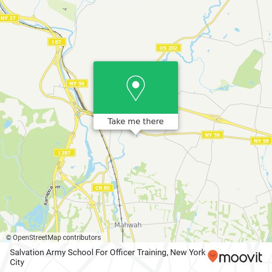 Mapa de Salvation Army School For Officer Training