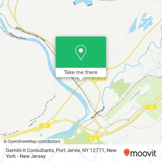 Mapa de Gemini It Consultants, Port Jervis, NY 12771