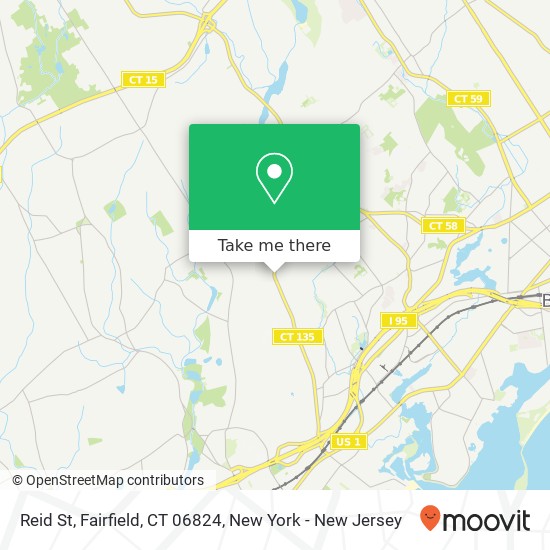 Mapa de Reid St, Fairfield, CT 06824