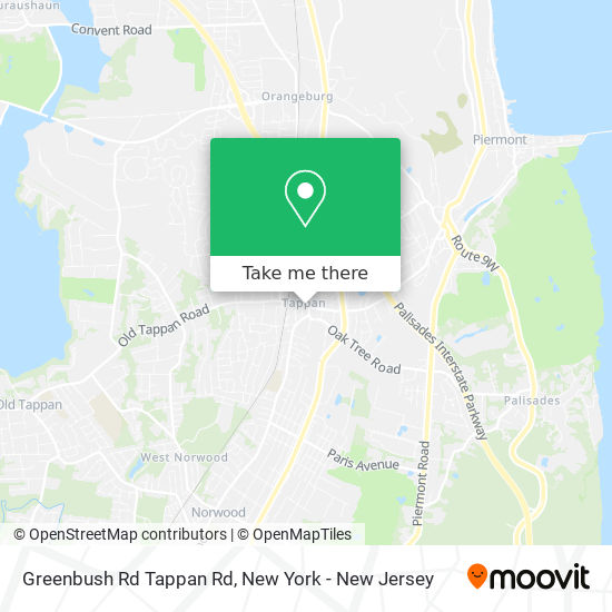 Greenbush Rd Tappan Rd map