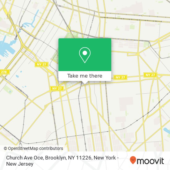 Mapa de Church Ave Oce, Brooklyn, NY 11226