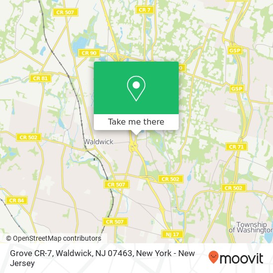 Mapa de Grove CR-7, Waldwick, NJ 07463