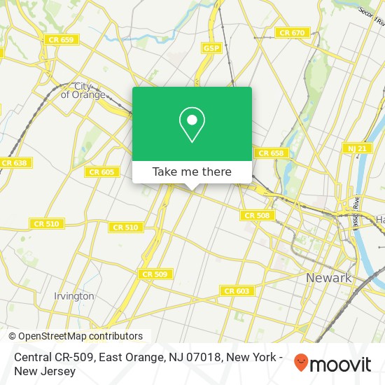 Central CR-509, East Orange, NJ 07018 map