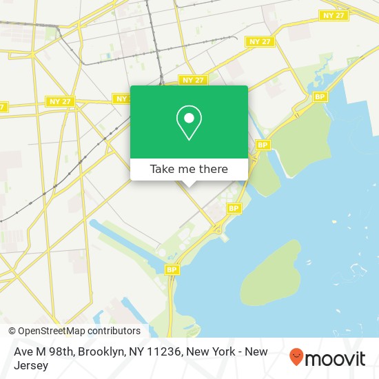 Mapa de Ave M 98th, Brooklyn, NY 11236