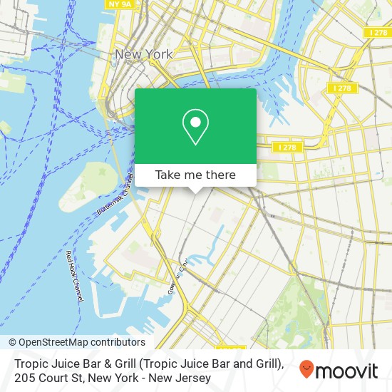 Tropic Juice Bar & Grill (Tropic Juice Bar and Grill), 205 Court St map