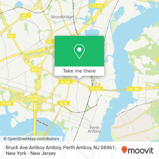 Mapa de Bruck Ave Amboy Amboy, Perth Amboy, NJ 08861
