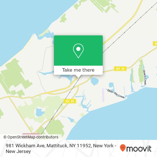 Mapa de 981 Wickham Ave, Mattituck, NY 11952