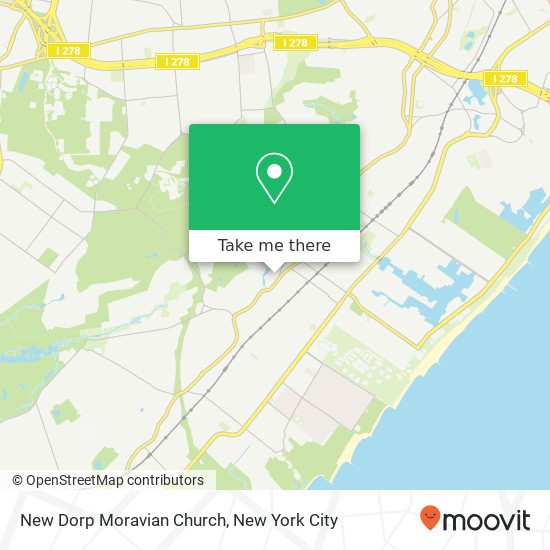 Mapa de New Dorp Moravian Church