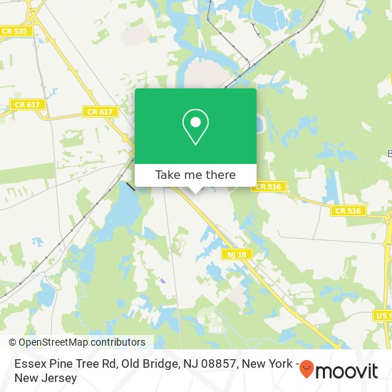 Mapa de Essex Pine Tree Rd, Old Bridge, NJ 08857