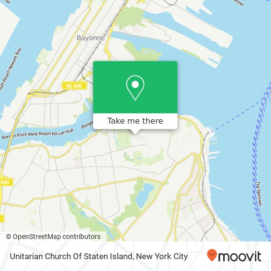 Unitarian Church Of Staten Island map