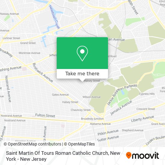 Saint Martin Of Tours Roman Catholic Church map