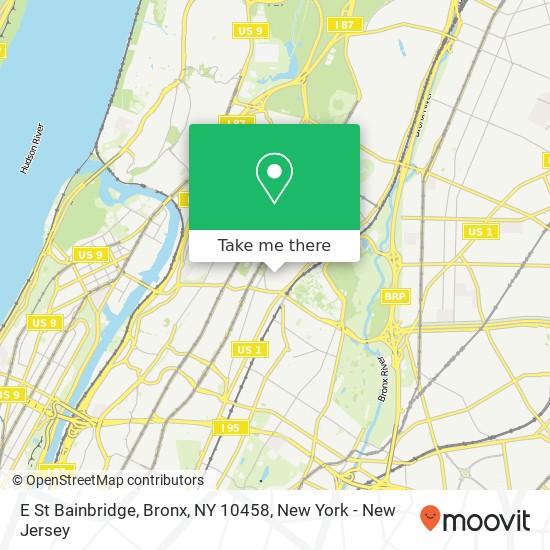 Mapa de E St Bainbridge, Bronx, NY 10458