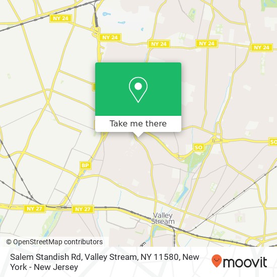 Mapa de Salem Standish Rd, Valley Stream, NY 11580