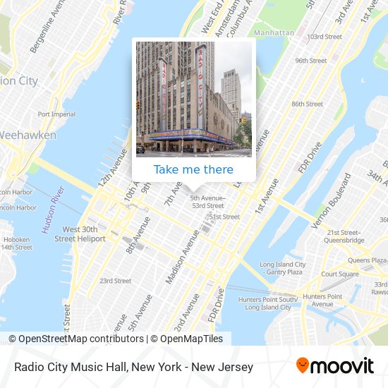 Radio City Music Hall map