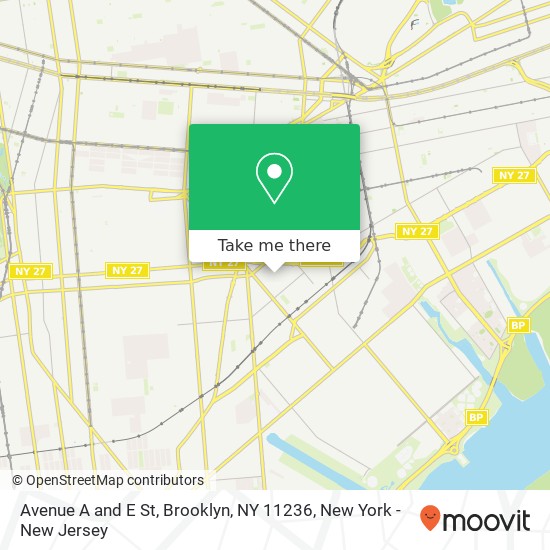 Mapa de Avenue A and E St, Brooklyn, NY 11236