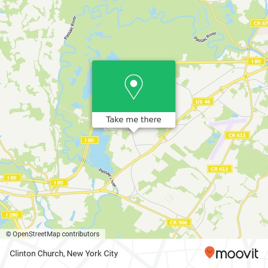 Clinton Church map