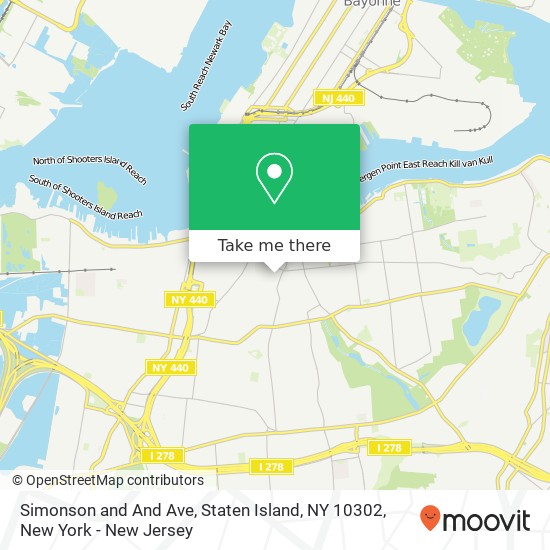 Mapa de Simonson and And Ave, Staten Island, NY 10302