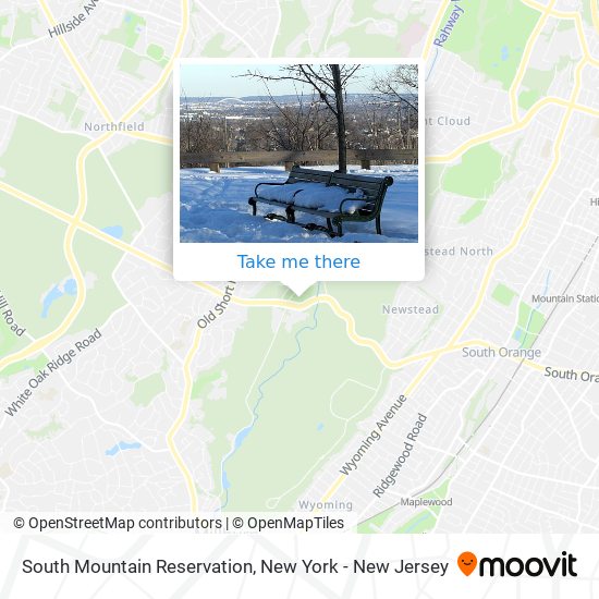 South Mountain Reservation map