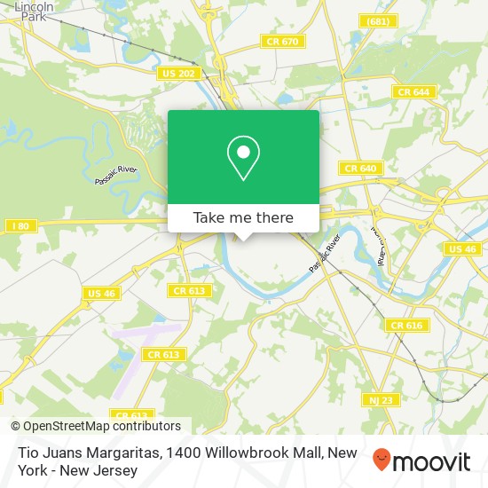 Mapa de Tio Juans Margaritas, 1400 Willowbrook Mall