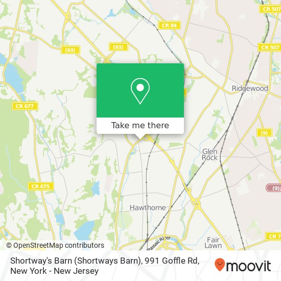 Mapa de Shortway's Barn (Shortways Barn), 991 Goffle Rd