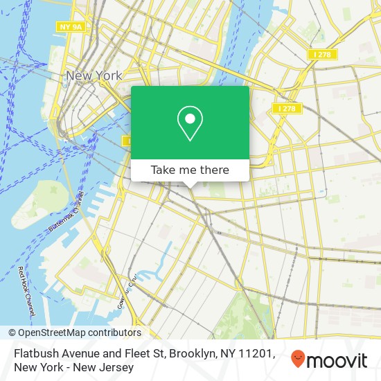 Flatbush Avenue and Fleet St, Brooklyn, NY 11201 map