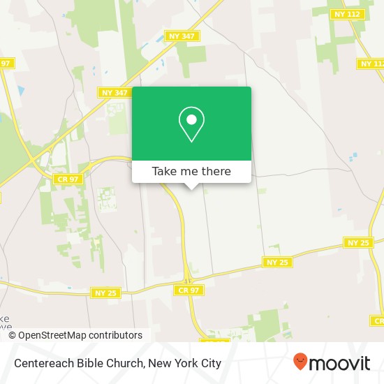 Centereach Bible Church map