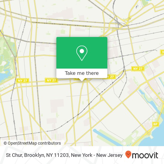 Mapa de St Chur, Brooklyn, NY 11203