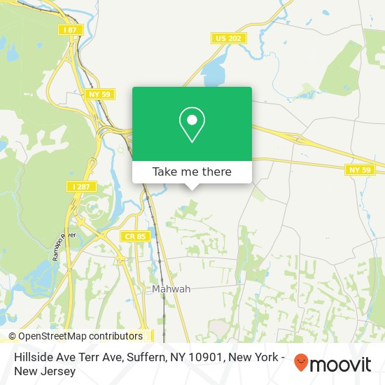Hillside Ave Terr Ave, Suffern, NY 10901 map