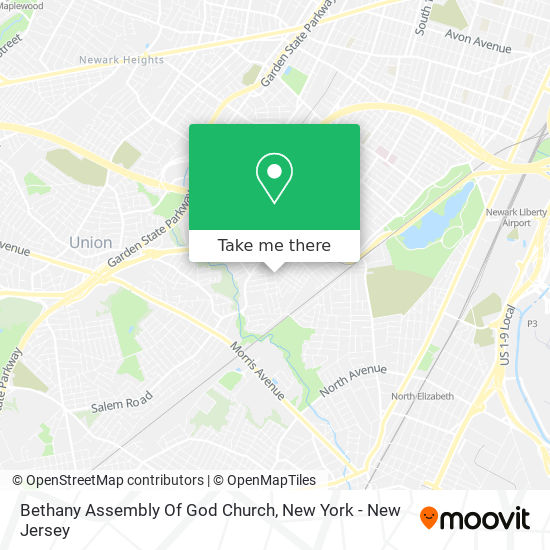 Mapa de Bethany Assembly Of God Church