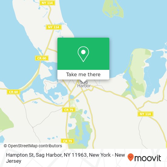 Mapa de Hampton St, Sag Harbor, NY 11963