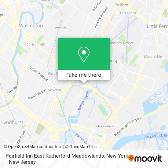Fairfield Inn East Rutherford Meadowlands map