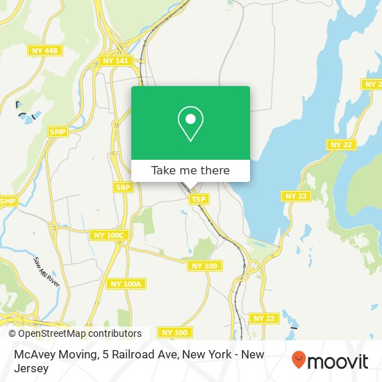 Mapa de McAvey Moving, 5 Railroad Ave