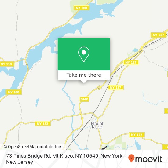 Mapa de 73 Pines Bridge Rd, Mt Kisco, NY 10549