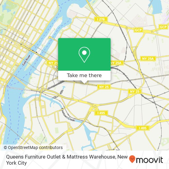 Mapa de Queens Furniture Outlet & Mattress Warehouse