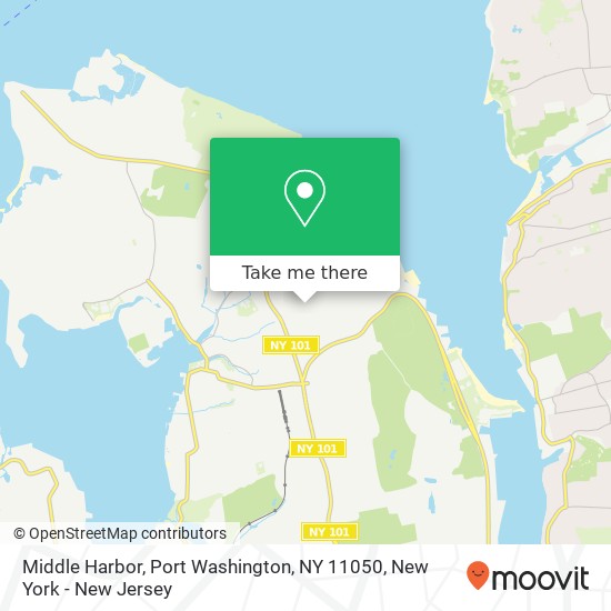 Mapa de Middle Harbor, Port Washington, NY 11050